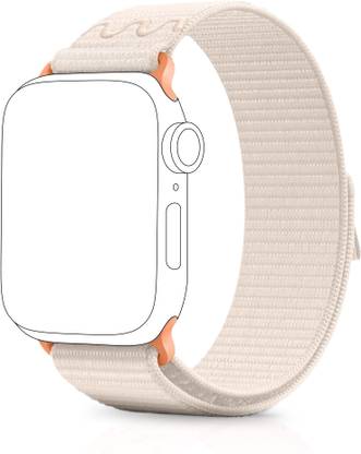 NECESORIES Nylon Weave Velcro Band Compatible with Iwatch strap 42(Series 10)/41/40/38mm Smart Watch Strap