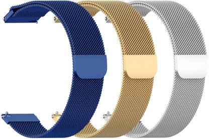 AOnes Pack of 3 Magnetic Loop Watch Strap for Fastrack Reflex Vox 2.0 Smart Watch Strap