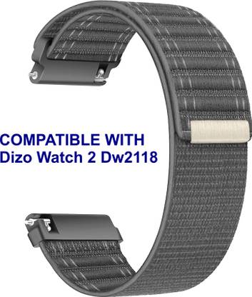 ACM WSM39A20GY2532 Watch Strap Nylon Soft 20mm for |Dizo Watch 2 Dw2118 Smartwatch Grey Smart Watch Strap
