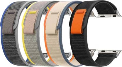 DARKFIT Trail Loop Bands/Straps Compatible with Watch 49mm 46mm 45mm 44mm 42mm, Adjustable Velcro Premium Strap for iWatch Ultra & Ultra 2 Series SE 10 8 7 6 5 4 3 2 1. (Only 2 Pcs Trail Loop Strap, Watch NOT Included) Smart Watch Strap (Black, Blue) Smart Watch Strap