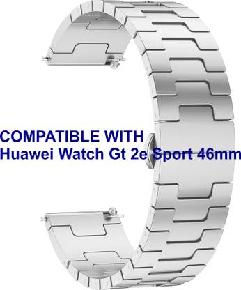 ACM WSM37Y22SL1124 Watch Strap Metal Steel 22mm for Huawei Watch Gt 2e Sport 46mm Smartwatch Silver Smart Watch Strap