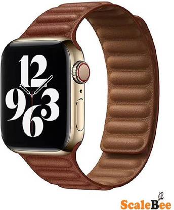 SCALEBEE Leather Magnetic Strap for Apple iWatch Series 7/6/5/4/3/2/SE (38/40/41MM) Smart Watch Strap