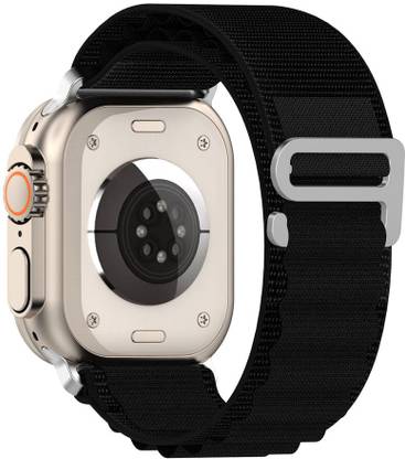 ADAMO Nylon Sport Alpine Loop Watch Straps Apple Watch Band with Silver G-Hook Strap for iWatch Series 8 7 6 5 4 3 2 1 SE (42/44/45MM) SMARTWATCH NOT INCLUDE Smart Watch Strap
