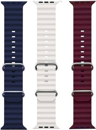 PUNAK Ocean Smart Watch Strap Belt for Ultra Watch 49 mm, Series 8 / 7 45 mm, Series 6 / 5 / 4 44 mm, Series 3 / 2 / 1 42 mm, T800 Ultra, Watch 8 Ultra, i8 Pro Max, W26, S8 Ultra, Smart Watch Strap