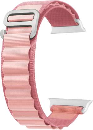 ACM Sliding Watch Strap Nylon Hook for Apple Watch Series 1 38mm watch Creame Pink Smart Watch Strap