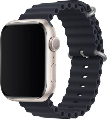 DailyObjects Blue Lightweight Plunge Watchband/Straps Compatible With Apple Watchband 38 mm/40 mm/41 mm | Premium Flexible Slim Fit, Sporty Adjustable Strap with Metal Strap Keeper Fastener For Watchband For Apple Ultra iWatch Series SE 8 7 6 5 4 3 2 1 (Watch Not Included) Smart Watch Strap