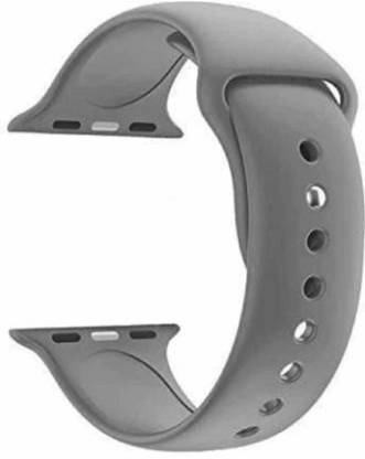 Frox Soft Silicone Strap Band For Apple Watch Series 1/2/3/4/5/6 & SE (42mm,44mm) 42 mm Silicone Watch Strap (Black) Smart Watch Strap