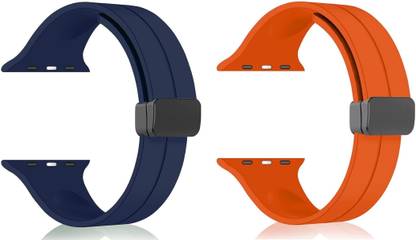 BLACK LOVIES Soft Silicon Magnetic Smart Watch Strap Belt for Ultra Watch 49 mm, Series 8 / 7 45 mm, Series 6 / 5 / 4 44 mm, Series 3 / 2 / 1 42 mm, T800 Ultra, Watch 8 Ultra, i8 Pro Max, W26, T800 Smart Watch Strap