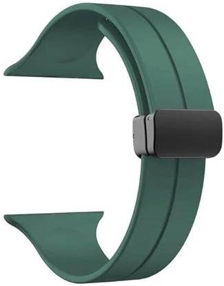 Wrapo Silicone Sport Band Compatible with Apple Watch 38mm 40mm 41mm 42 mm 44 mm 45 mm 49 mm, Magnetic Clasp Adjustable Strap Compatible for iWatch Series SE Series 1-8 Smart Watch Strap