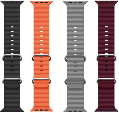 BLACK LOVIES Ocean Smart Watch Strap Belt for Ultra Watch 49 mm, Series 8 / 7 45 mm, Series 6 / 5 / 4 44 mm, Series 3 / 2 / 1 42 mm, T800 Ultra, Watch 8 Ultra, i8 Pro Max, W26, T800 Smart Watch Strap