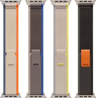 DARKFIT Trail Loop Bands/Straps Compatible with Watch 49mm 46mm 45mm 44mm 42mm, Adjustable Velcro Premium Strap for iWatch Ultra & Ultra 2 Series SE 10 8 7 6 5 4 3 2 1. (Only 2 Pcs Trail Loop Strap, Watch NOT Included) Smart Watch Strap (Black, Blue) Smart Watch Strap