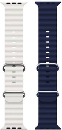 Flipkart SmartBuy Ocean Smart Watch Strap Belt for Ultra Watch 49 mm, Series 8 / 7 45 mm, Series 6 / 5 / 4 44 mm, Series 3 / 2 / 1 42 mm, T800 Ultra, Watch 8 Ultra, i8 Pro Max, W26, T800. Smart Watch Strap(Blue,White) Smart Watch Strap
