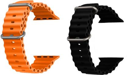 Skyfizz Ultra Ocean Smartwatch strap 40mm 44mm 41mm 45mm 49mm Compatible for Apple Watch 7/8/8 Ultra /SE bracelet watch belt silicone watchband Pack of 2 Smart Watch Strap