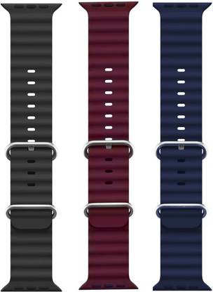 BLACK LOVIES Ocean Smart Watch Strap Belt for Ultra Watch 49 mm, Series 8 / 7 45 mm, Series 6 / 5 / 4 44 mm, Series 3 / 2 / 1 42 mm, T800 Ultra, Watch 8 Ultra, i8 Pro Max, W26, S8 Ultra, Smart Watch Strap