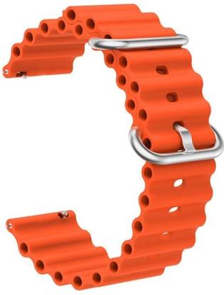 BLACK LOVIES 20MM SOFT SILICON OCEAN SPORT LOOP BELT Smart Watch Strap