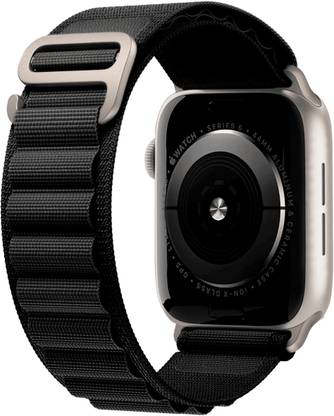 DailyObjects Black Ridge Loop Wrist Band (38/40/41mm) Smart Watch Strap