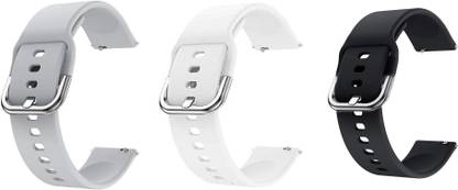 BLACK LOVIES 22 MM SILICON STRAP (PACK OF 3) Smart Watch Strap