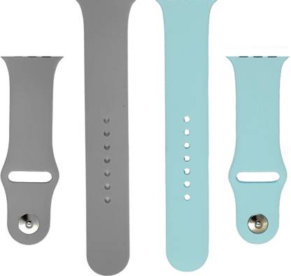 BLACK LOVIES Watch Strap Compatible with Apple Watch Straps 42mm 44mm, Soft Silicone Belt Sport Wristbands Smart Watch Band for iWatch Series SE 6/5/4/3/2/1 (PACK OF 2) Smart Watch Strap (BLACK- WHITE) Smart Watch Strap