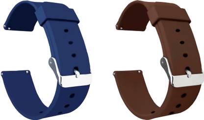 ACM Pack of 2 Watch Strap for Alt Hype Smartwatch Belt (Blue/Brown) Smart Watch Strap