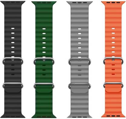 BLACK LOVIES Ocean Smart Watch Strap Belt for Ultra Watch 49 mm, Series 8 / 7 45 mm, Series 6 / 5 / 4 44 mm, Series 3 / 2 / 1 42 mm, T800 Ultra, Watch 8 Ultra, i8 Pro Max, W26, T800 Smart Watch Strap