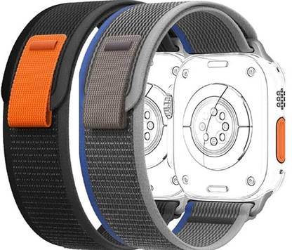 Gadgetzilla 2 Pack Trail Loop Band Compatible with iWatch Band Ultra 2/Ultra 49mm 45mm 44mm 42mm, Nylon Weave Sport Loop Adjustable Strap for iWatch Ultra/Ultra 2 Series 9 8 7 6 5 4 3 2 1 SE Smart Watch Strap