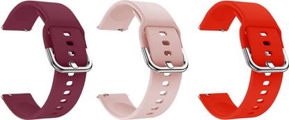 ACM Pack of 3 Watch Strap Hook for Mobvoi Ticwatch Gth (Purple/Creame/Red) Smart Watch Strap