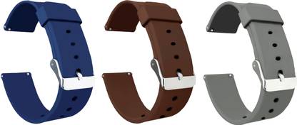 ACM Pack of 3 Watch Strap for |Huawei Watch Gt3 Smartwatch (Blue/Brown/Grey) Smart Watch Strap