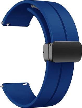 ACM Watch Strap Magnetic Clasp for Fire-Boltt Apollo 3 Bsw195 Bsw147 Belt Dark Blue Smart Watch Strap