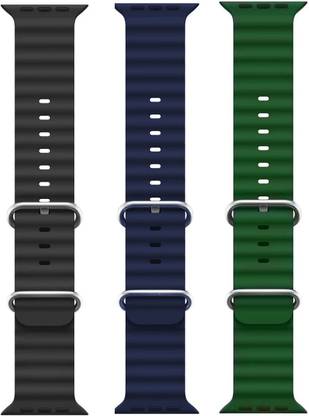 BLACK LOVIES Ocean Smart Watch Strap Belt for Ultra Watch 49 mm, Series 8 / 7 45 mm, Series 6 / 5 / 4 44 mm, Series 3 / 2 / 1 42 mm, T800 Ultra, Watch 8 Ultra, i8 Pro Max, W26, S8 Ultra, Smart Watch Strap