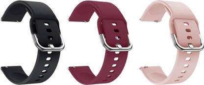 ACM Pack of 3 Watch Strap Hook for Boat Enigma (Black/Purple/Creame) Smart Watch Strap