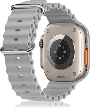 MobiLooks Ocean iWatch Ultra 49mm /45mm/44mm/42mm/ Series 8/7/6/5/4/3/SE Silicone Loop Band Smart Watch Strap