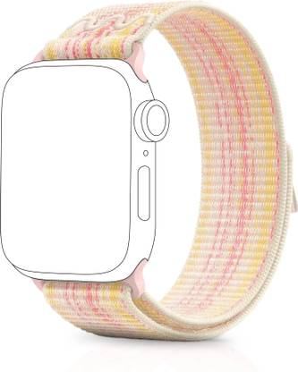 NECESORIES Series 9 Nylon Weave Velcro Sports Band Compatible for Apple Watch strap 42mm(Series 10)/41mm/40mm/38mm Series Smart Watch Strap