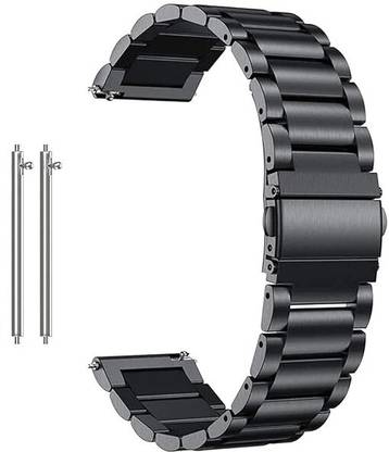 KHR 22MM Heavy Metal Chain Strap with Secure Lock for Noise ColorFit Pro 5 Max , Noise ColorFit Pro 5 , Noise Fit Halo, Halo Plus , Icon 2 Elite, Invincible Plus (Check Model List) Smart Watch Strap