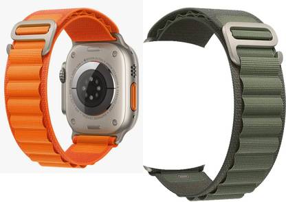 THE MOBILE POINT 42/44/45/49MM Smooth Soft Fabric sport Belt for Series Ultra/8/7/6/5 ( only Belt) Smart Watch Strap