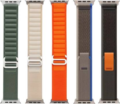 Celvas Combo of 5 Alpine-Trail Loop Bands for Men-Women. Compitable with watch Ultra, Series 8, Series 7, Series 6, SE, Series 5, Series 4, Series 3, Series 2, Series 1. (Watch not included in this) Smart Watch Strap