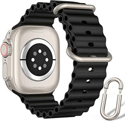Asotai Ocean Strap For Iwatch Apple SE ultra/8/7/6/5/4/3/2/1/SE (42,44,45,49)MM (Black) Smart Watch Strap