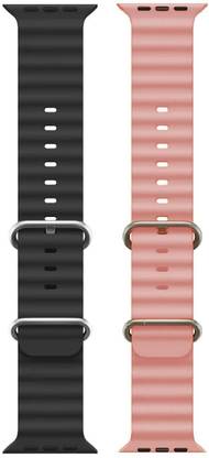 BLACK LOVIES Ocean Smart Watch Strap Belt for Ultra Watch 49 mm, Series 8 / 7 45 mm, Series 6 / 5 / 4 44 mm, Series 3 / 2 / 1 42 mm, T800 Ultra, Watch 8 Ultra, i8 Pro Max, W26, T800 Smart Watch Strap