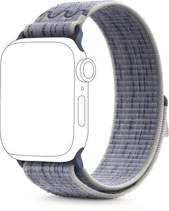 NECESORIES Series 9 Nylon Weave Velcro Sports Band Compatible for Apple Watch strap 42mm(Series 10)/41mm/40mm/38mm Series Smart Watch Strap