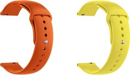 ACM Pack of 2 Watch Strap for Lg Watch W7 Smartwatch (Orange/Yellow) Smart Watch Strap