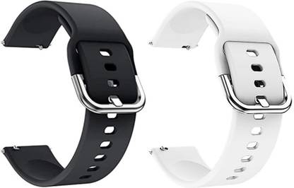 TECHWIND THD19SN3030BK+WE 19MM Watch Strap for BOAT STORM, NOISE COLORFIT PRO 2/PULSE Smart Watch Strap