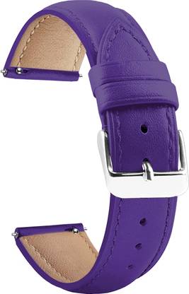 ACM Watch Strap Leather Belt for Zebronics Zeb-Fit 90ch Smartwatch Band Purple Smart Watch Strap