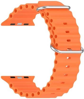 TINGTONG Ocean Loop 49mm/45mm/44mm/42mm Band for Series 8/7/6/5/4/3/2/1 SE Watch Ultra Orange Smart Watch Strap