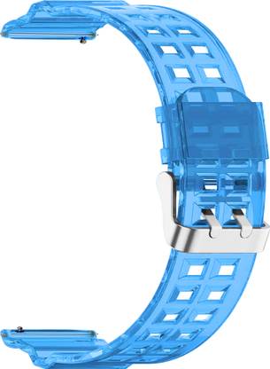 ACM Watch Strap Transparent Design for Realme Dizo Watch 2 Smartwatch Belt Blue Smart Watch Strap