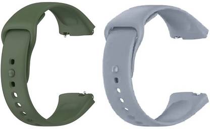 RUPELIK Pack Of 2 Silicone Watch Band Compatible With Re_D_M_I Watch 3 Lite /Watch 3 Active Smart Watch Strap