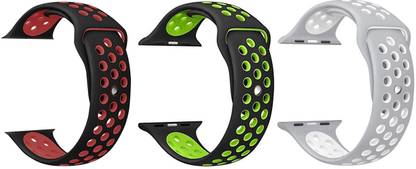 BLACK LOVIES 42 / 44 MM HOLE SPORT SILICON STRAP, SMARTWATCH BELT Smart Watch Strap