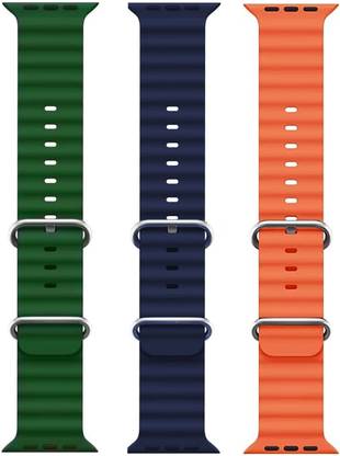PUNAK Ocean Smart Watch Strap Belt for Ultra Watch 49 mm, Series 8 / 7 45 mm, Series 6 / 5 / 4 44 mm, Series 3 / 2 / 1 42 mm, T800 Ultra, Watch 8 Ultra, i8 Pro Max, W26, S8 Ultra, Smart Watch Strap