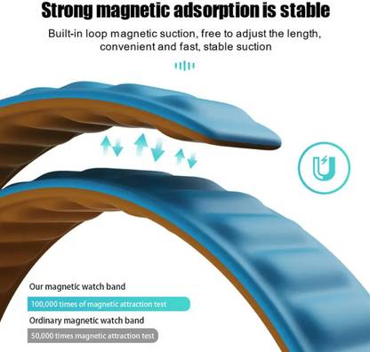 SwapME Double Color Silicone Magnetic Bands Compatible with Apple Watch Band 49mm 45mm 44mm 42mm Smart Watch Strap