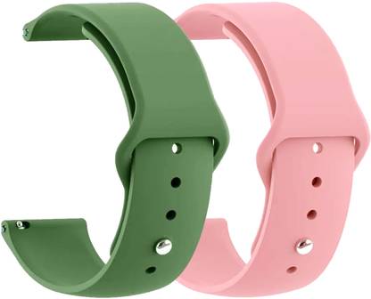 AOnes Pack of 2 Silicone Belt Watch Strap for Fire-Boltt Aries Bsw089 Smart Watch Strap