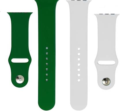 BLACK LOVIES Watch Strap Compatible with Watch Straps 42mm 44mm, Soft Silicone Belt Sport Wristbands Smart Watch Band for iWatch Series SE 6/5/4/3/2/1 (PACK OF 2) Smart Watch Strap (BLACK- WHITE) Smart Watch Strap