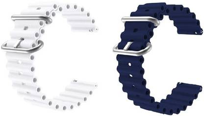 Flipkart SmartBuy 22 MM Ocean Loop Smartwatch Strap Band. Smart Watch Belt Smart Watch Strap (Blue,White) Smart Watch Strap